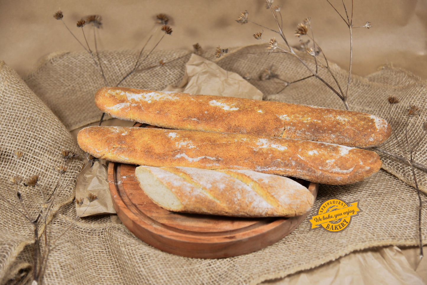 French Baguettes DeLuxe - gluten-free friendly, VEGAN 2 pieces