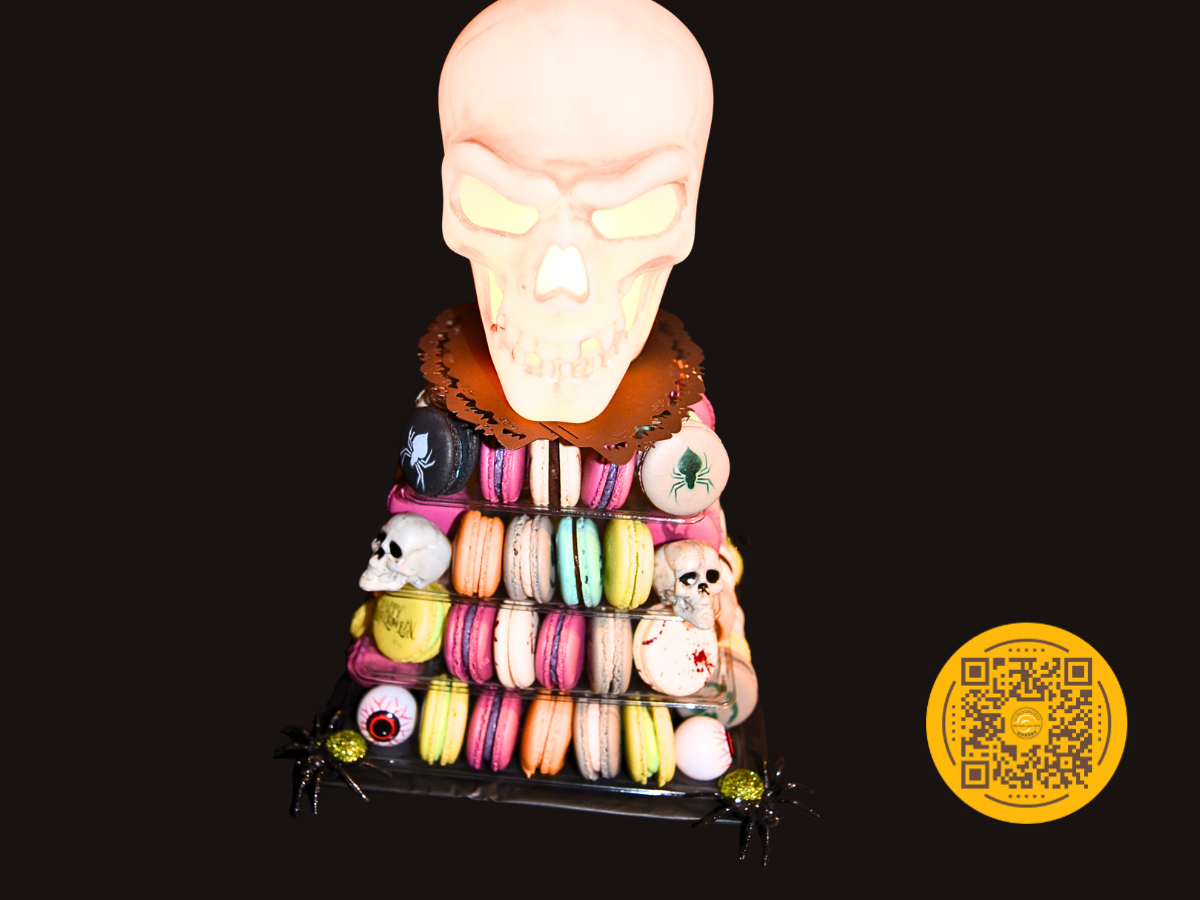 VEGAN Halloween Tower Macaron  Halloween -  SKULL