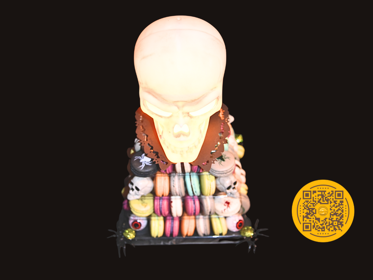 VEGAN Halloween Tower Macaron  Halloween -  SKULL