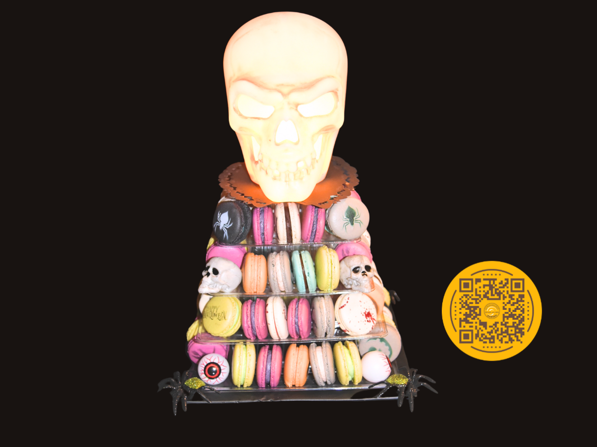 VEGAN Halloween Tower Macaron  Halloween -  SKULL