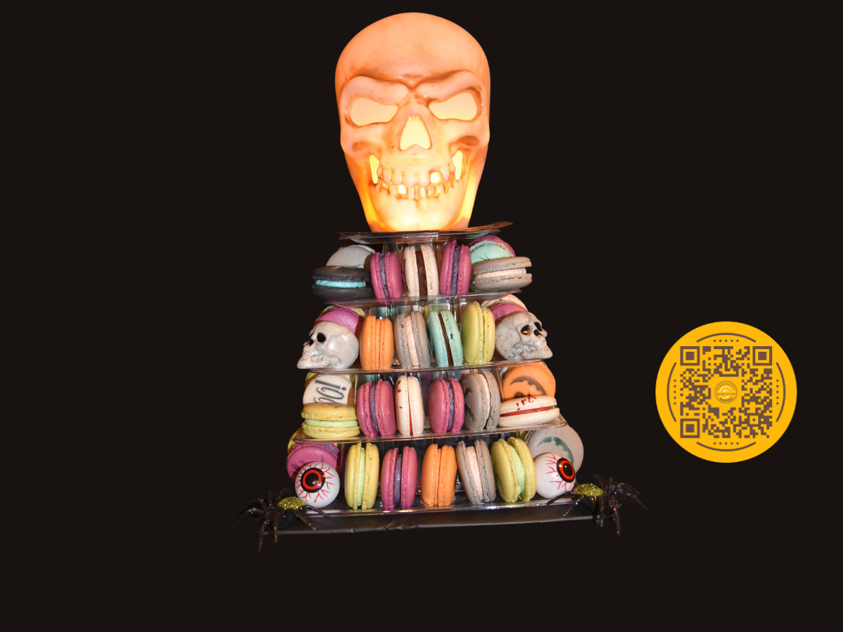 VEGAN Halloween Tower Macaron  Halloween -  SKULL