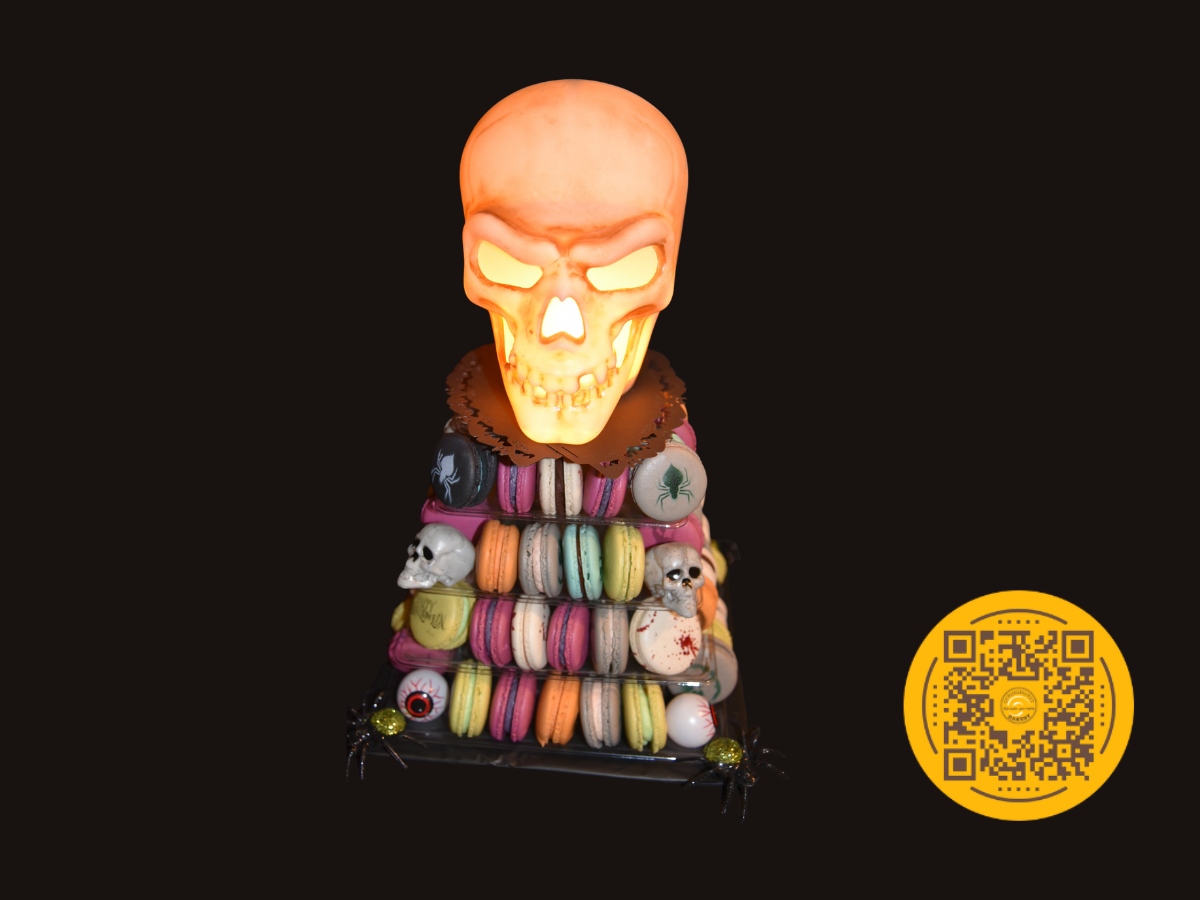 VEGAN Halloween Tower Macaron  Halloween -  SKULL