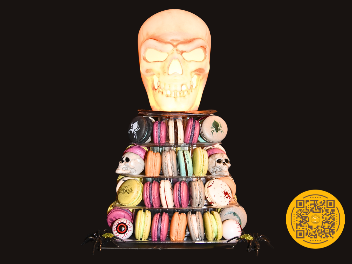 VEGAN Halloween Tower Macaron  Halloween -  SKULL