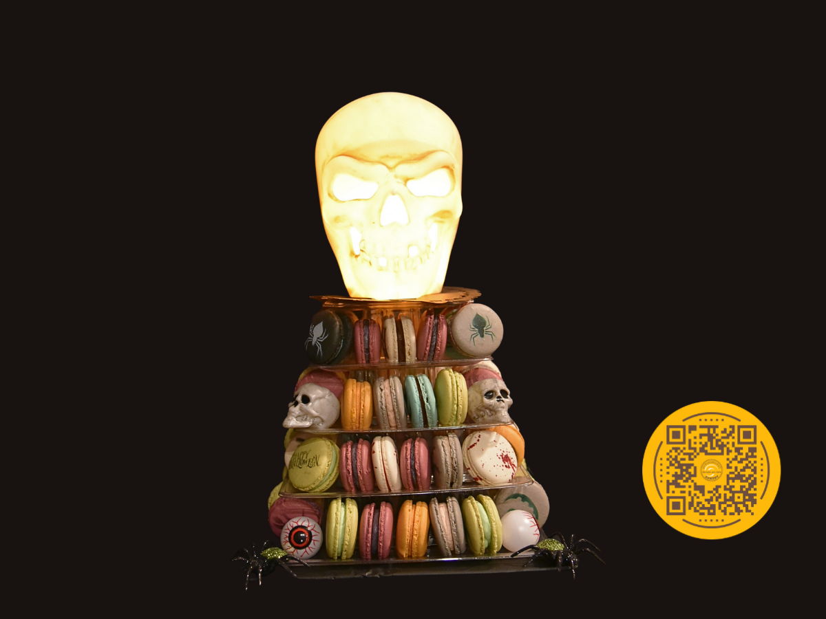 VEGAN Halloween Tower Macaron  Halloween -  SKULL