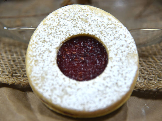 European cookies - Linzer Circle - VEGAN - Gluten Free Friendly