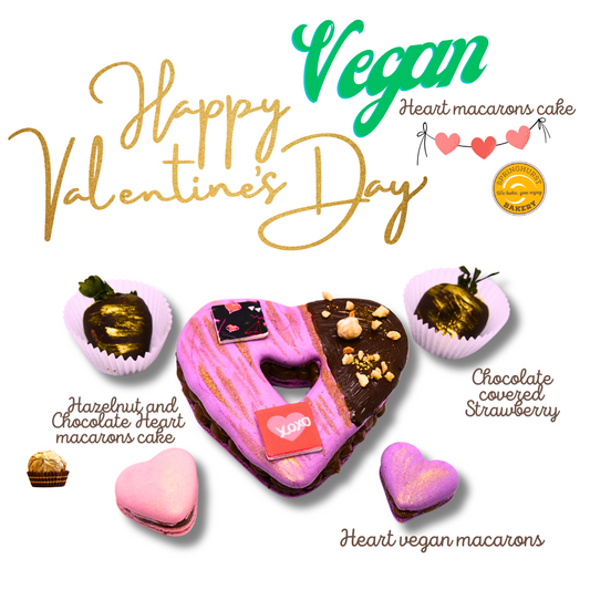 #4 Valentine's Day  - VEGAN Heart Macaron Cake