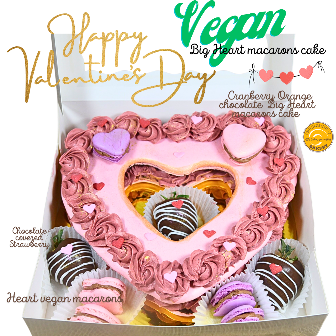 #6 Valentine's Day  - VEGAN BIG  Heart  Macaron Cake