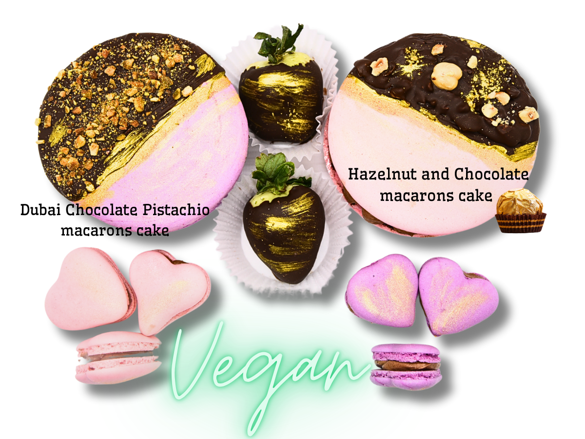 #5 Valentine's Day  - VEGAN  Two Macaron Cakes