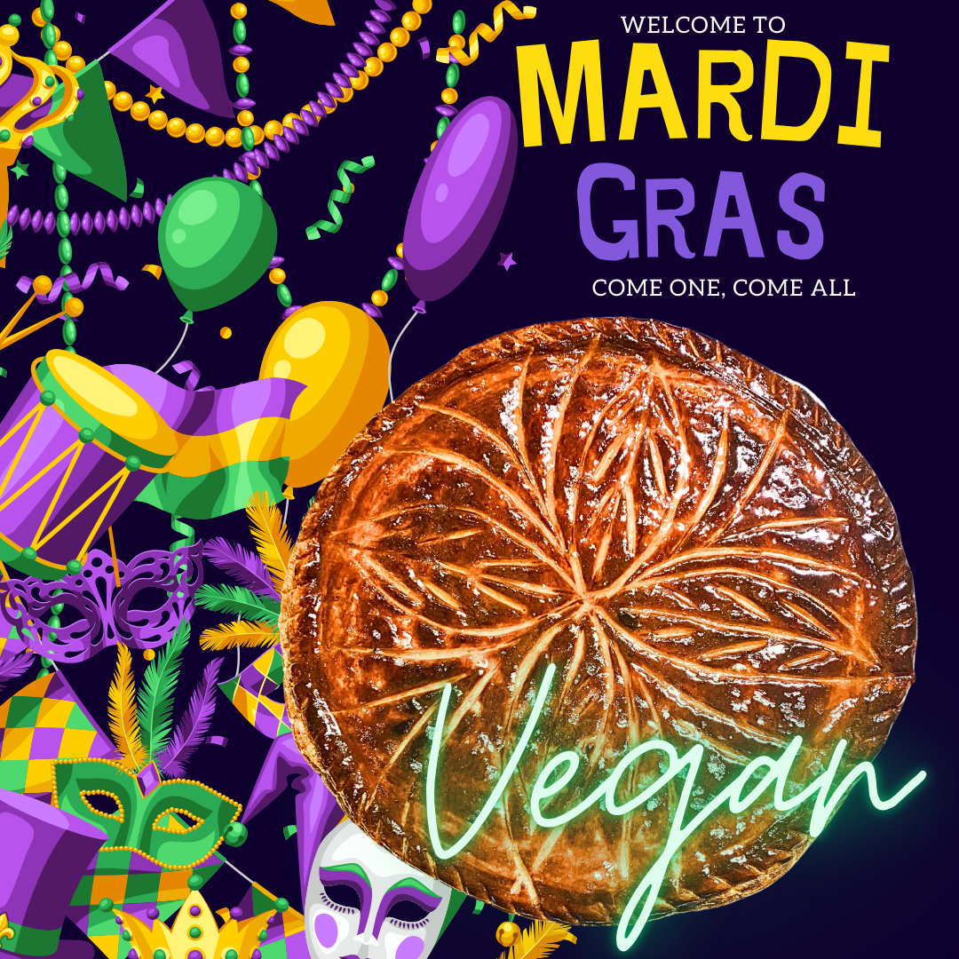 King Cake  100% VEGAN  - Galette des Rois - French King Cake