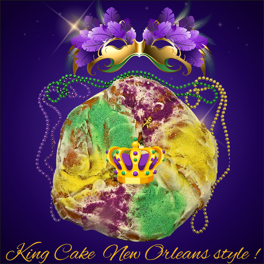 King Cake Regular / Classic - New Orleans style King Cake